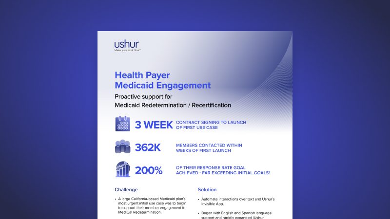 Health Payer Medicaid Engagement