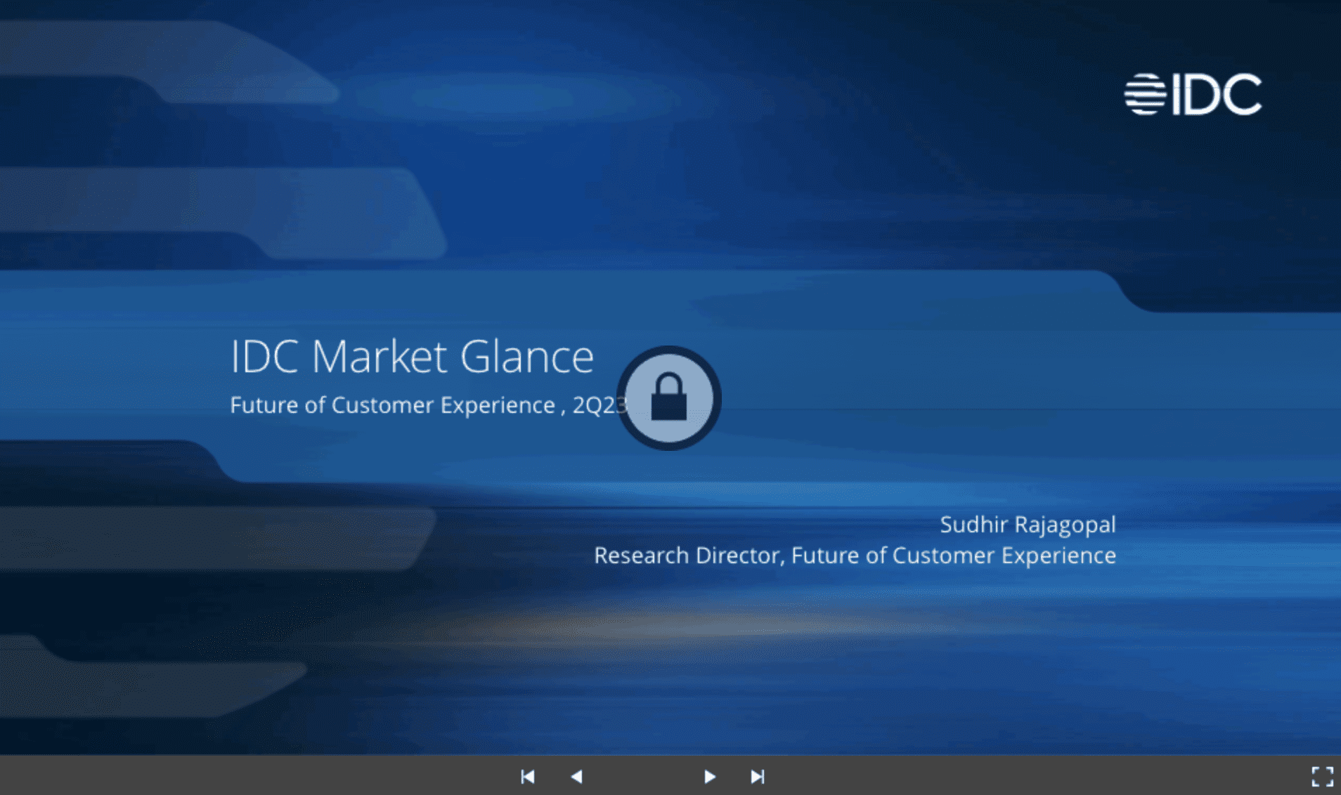 IDC Market Glance for Future of CX asset image